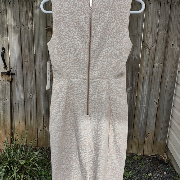 NWT Calvin Klein Cream Patterned Mini Dress (Size 6P) - Picture 5 of 10
